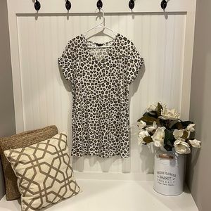 V-neck Animal print Mini Dress